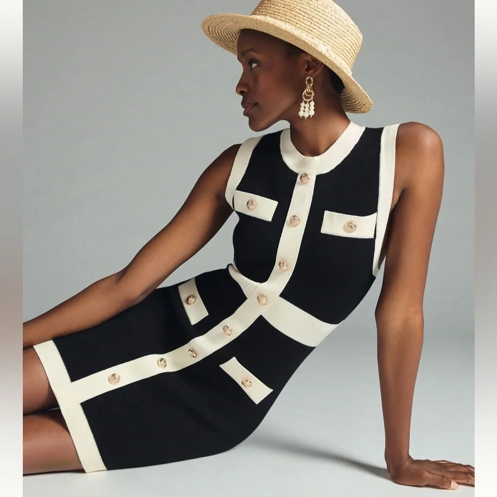 NEW Anthro x Endless Rose Mock Neck Sleeveless Mini Dress NWT - Picture 3 of 13